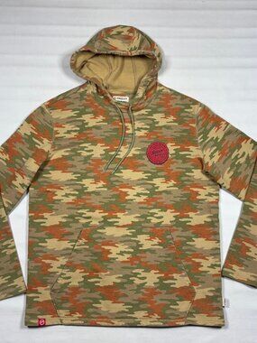 Magellan Outdoors Shiner Bock Beer Camo Hoodie Mens Large Classic Fit Pullover